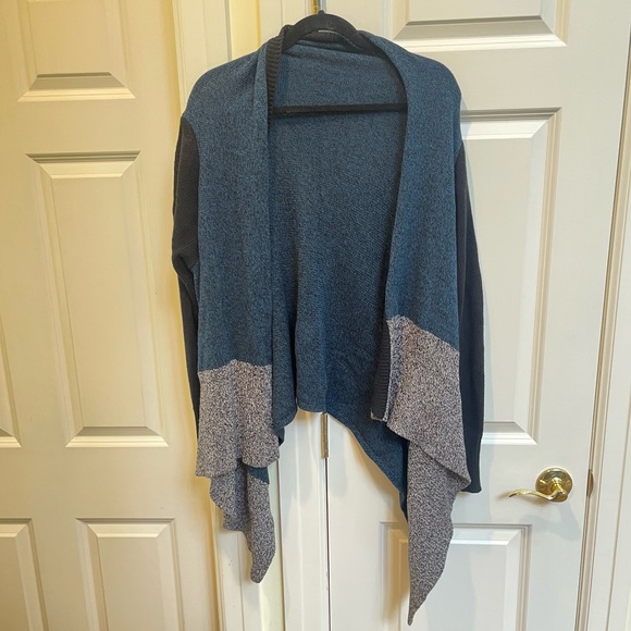 Cut25 by Yigal Azrouël Blue Cotton Cardigan - Picture 2 of 5